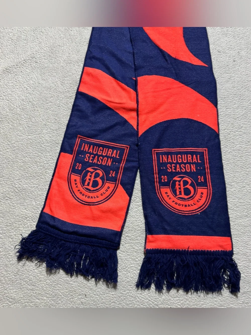 Bay FC Soccer Scarf Adult OS Inaugural Season 2024 Founding Season Ticket Member